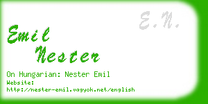 emil nester business card